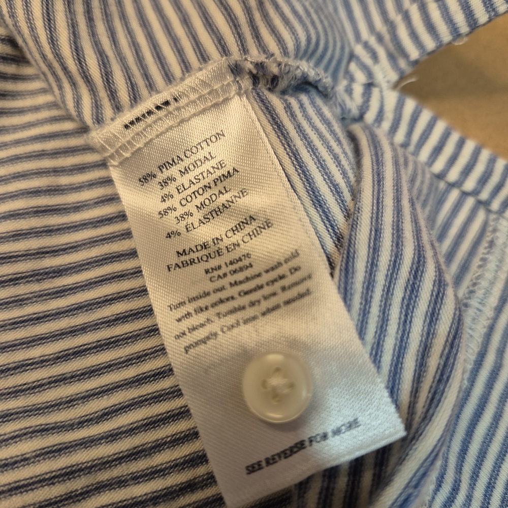 Faherty Classic Blue and White Long Sleeve Polo 2674/380 - Picture 5 of 8